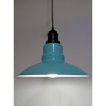 Riolight Retro Turkuaz Içi Beyaz Tekli Metal Sarkıt Çap: 30Cm (538287581)