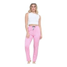 Pijama Altı Modal Ring Viskon Kumaş Çizgili-pembe Çok Renkli