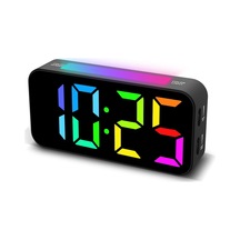 Folinda Rgb Led Renkli Saat Ve Gece Lambası - 8 Işıklı Mod, Çift Alarm, Aydınlatma Seviyeleri Ayarlanabilir Diğer