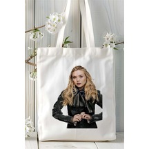 Art Hediye Elizabeth Olsen Baskılı Bez Çanta Kişiye Özel Model 1 Çok Renkli