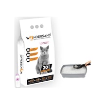 Wondersand Pudra Kokulu Topaklaşan İnce Beyaz Bentonit Kedi Kumu 20 L