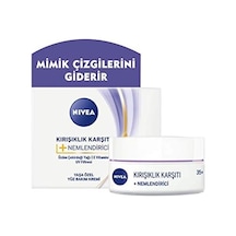 Kırışıklık Karşıtı + Nemlendirici Krem Yaş 35+ 50 Ml , Yaşa Özel Yüz Bakım Kremi, E Vitamini Ve Üzüm Çekirdeği Yağı İle Yoğun Cilt Bakım, Uv Filtresi İle Güneş Koruması