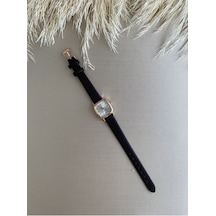 Retro Minimal Vintage Kahverengi Renk Kordon Kadın Kol Saati Bb0034 Gri
