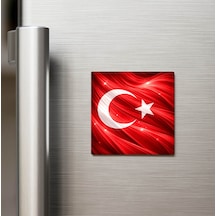 Türkiye Turkey Abstract Ülke Bayraklı Buzdolap Magneti - 9x9 Cm