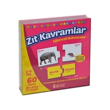 Diy - Toy Eğlenceli Zıt Kavramlar 60 Parça Çift Taraflı  Puzzle