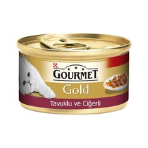 Gold Tavuk Ve Ciğerli Yetişkin Konserve Kedi Maması 85 Gr