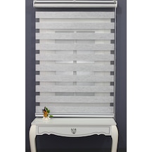 Açık Gri Bambu Zebra Perde Güneşlik