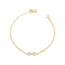Debora Jewelry 14 Ayar Altın Sonsuzluk Ataç Modeli Bileklik