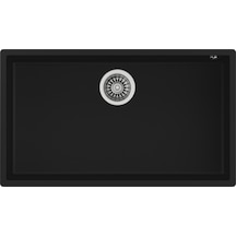 Teka Square 72.40 Tg Tek Hazneli Tezgah Altı Tegranite Eviye - Siyah - 115230015