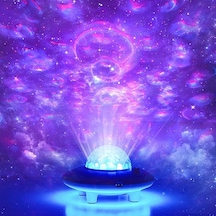 Techtic Ufo 3in1 Starry Galaxy Yıldız Gece Lambası Hoparlör Siyah