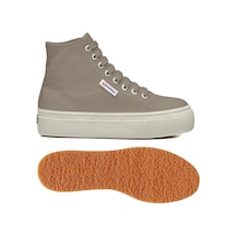 Superga 2708 Hi Top Kadın Gri Bilekli Sneaker Siyah