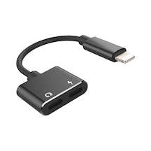 Yifomall İphone/ipad/ipod İçin 2-in-1 Lightning Ses Ve Şarj Adaptörü - Hızlı Şarj + Ses Aktarımı - İos Cihazları Uyumlu Plastik Kasa
