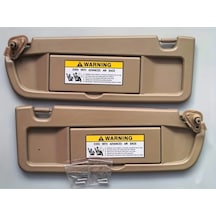 Xuweiwei Beige Butt Assembly Sun Visörler Sol Ve Sağ Sürücü Ve Yolcu Tarafı 2006-2011 Honda Civic Kevik