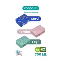 700 Ml Tek Kat Sızdırmaz,karışmaz Üç Bölmeli Çocuk Beslenme Kutusu -ffb096-700 Diğer