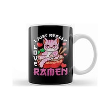I Just Really Love Ramen Cat Kawaii Anime Kupa Bardak Porselen Karışık
