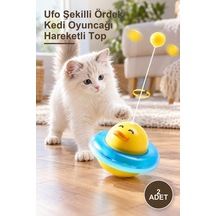 2 Adet Ufo Şekilli Ördek Kedi Oyuncağı Hareketli Top