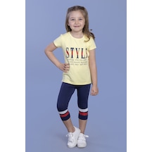 Toontoy Kids Toontoy Kız Çocuk Taytlı Takım Sarı
