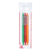 0.7 Mm Yağ Bazlı Mekanizmalı Roller Kalem - Kırmızı, Yeşil Ve Turuncu