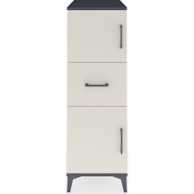 Kronos Dolap Tek Raflı Tek Çekmeceli 2 Kapaklı 44x59x134 Antr... Antrasit
