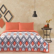 Taç Genç Modası Kışlık Set Harlow Turuncu Çift Kişilik