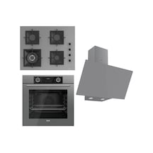 Ferre Flameart SC Serisi SC408-WFA  -  XE63CPR  - D079 Gri Ankastre Set