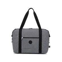 Smart Bags Orta Boy Su Geçirmez Extra Hafif Krınkıl Kumaş El Valizi Ve Spor Çantası Siyah/beyaz