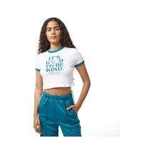 Tjw Slim Crp Novelty1 Ringer Tee T-shirt BEYAZ