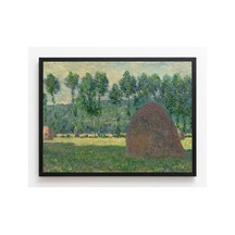 Monet Giverny Yakınlarında Saman Yığını Çerçevesiz Poster 30x42 Cm A3 Tablo Empresyonist