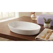 Lumina Oval Porselen Sunum Kabı / Servis Tabağı 16 10 Cm Beyaz