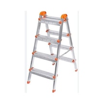 Çift Çıkışlı Metal Merdiven 4 Basamak 4+4 Basamaklı