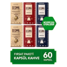 Begon Kahve Nord Kivu Nespresso Uyumlu Alüminyum Kapsül Kahve Seti 6 x 10'lu
