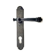 Cntma Antika Tarz Dekoratif Pirinç Taşra Banyo Kapı Kolu - 220x35 Mm, Oksit