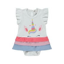 Civil Baby Garni Etekli 3-12 Ay Çıtçıtlı Badi - Ekru