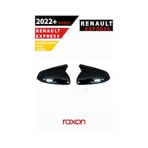 Renault Express 2022+ Batman & Yarasa Ayna Kapağı Parlak Piano Black Sport