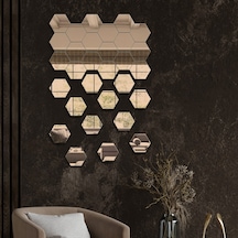 Ayna | Bronz Ayna | 30'Lu Takım Altıgen Ayna Bronz