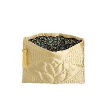 Ky Atelier Sarı Kapitone Portföy Çanta- El Yapımı Clutch- Abiye & Günlük Kullanım- Şık Kadın Çanta Açık Sarı