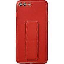 Apple iPhone Uyumlu 7 Plus Kılıf Coco Deri Standlı Kapak - Kırmızı Bzsxx00 1