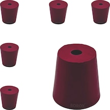Borox Kauçuk Tıpa Delikli No.8 21 x 26.5 x 27.5 MM 5 Adet