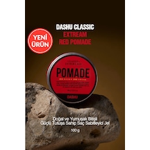 Doğal & Yumuşak Bitişli Güçlü Tutuşa Sahip Saç Sabitleyici Jel Dashu Classic Extreme Red Pomade 100g