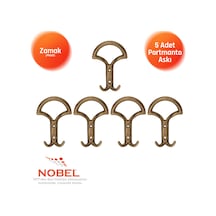 Eta Portmanto Askısı, Metal Vestiyer Askısı, Anti K Sari, Duvar Ve Dolap Askılığı 5'li Set Vidalı
