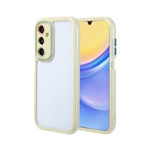 Zore Galaxy A15 Kılıf Kamera Korumalı Renkli Kenar Ve Çerçeve Tasarımlı Ogaa Vitamin Kapak-yeşil