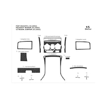 Fiat Ducato Jumper Boxer Torpido Kaplama 2002-2006 15 Parça Karbon