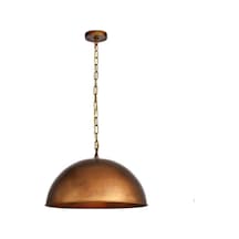S Retro Rustik Fırcalı Bakır Eskitme Patina Avize 40 Cm Siyah