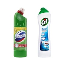 Cif Krem Amonyaklı 750 ML + Domestos Yoğun Çamaşır Suyu Dağ Esintisi 810 G