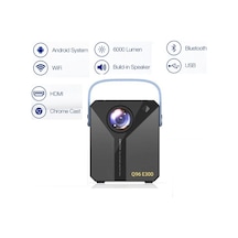Q96 E300 Projector Android 4k Ultra Hd Wifi Projeksiyon Cihazı Usb Hdmi Tf Card Girişli Projektör