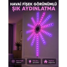 Lb Dekoratif Rgb Fireworks Led Duvar Işığı Çok Renkli Telefon Kontrollü Led Aydınlatma