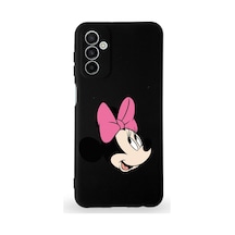 Samsung Galaxy A15 Uyumlu Lansman Kılıf Içi Kadife Minnie Mouse-a Tasarımlı Kapak Çok Renkli