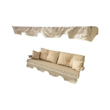 3 Kişilik Luxury Vip Düğmeli Salıncak Minderi Cappuccino Minder (533703483)