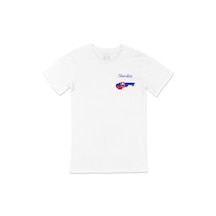 Slovakya Haritalı ve Bayraklı Cep Logo Tasarımlı Beyaz Tişört