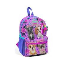 Minik Yuva Sırt Çantası Pembe Köpek Desenli İki Bölmeli 23550